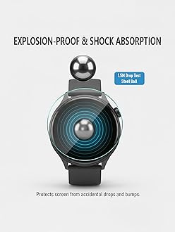 iDaPro Screen Protector for HUAWEI Watch GT 4 46 mm/GT4 46mm Tempered Glass [4Pcs],9H,Anti-Scrach,Anti-Bubble,Easy Installation