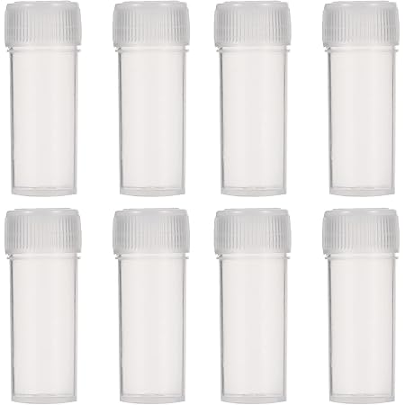 100 Pieces 5ml Plastic Sample Bottles Small Vial Storage Test Tube ...