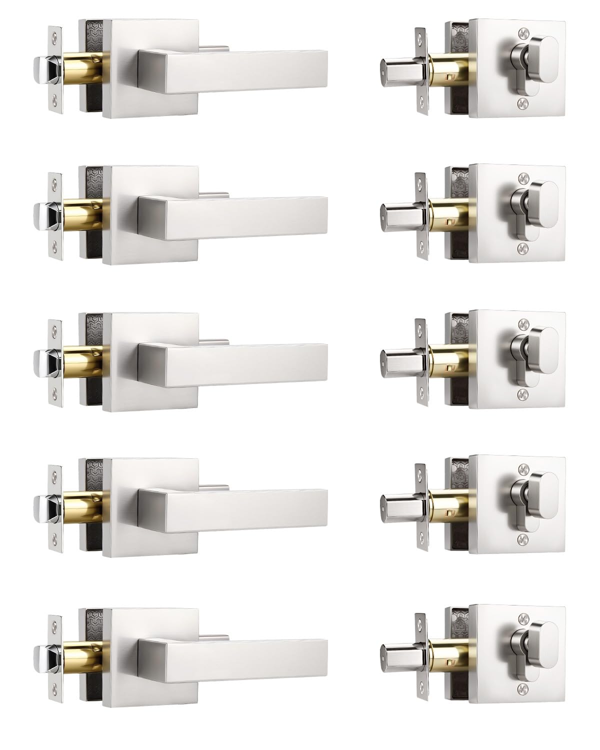 KNOBWELL Matte Black Door Knob & Deadbolt Set -31
