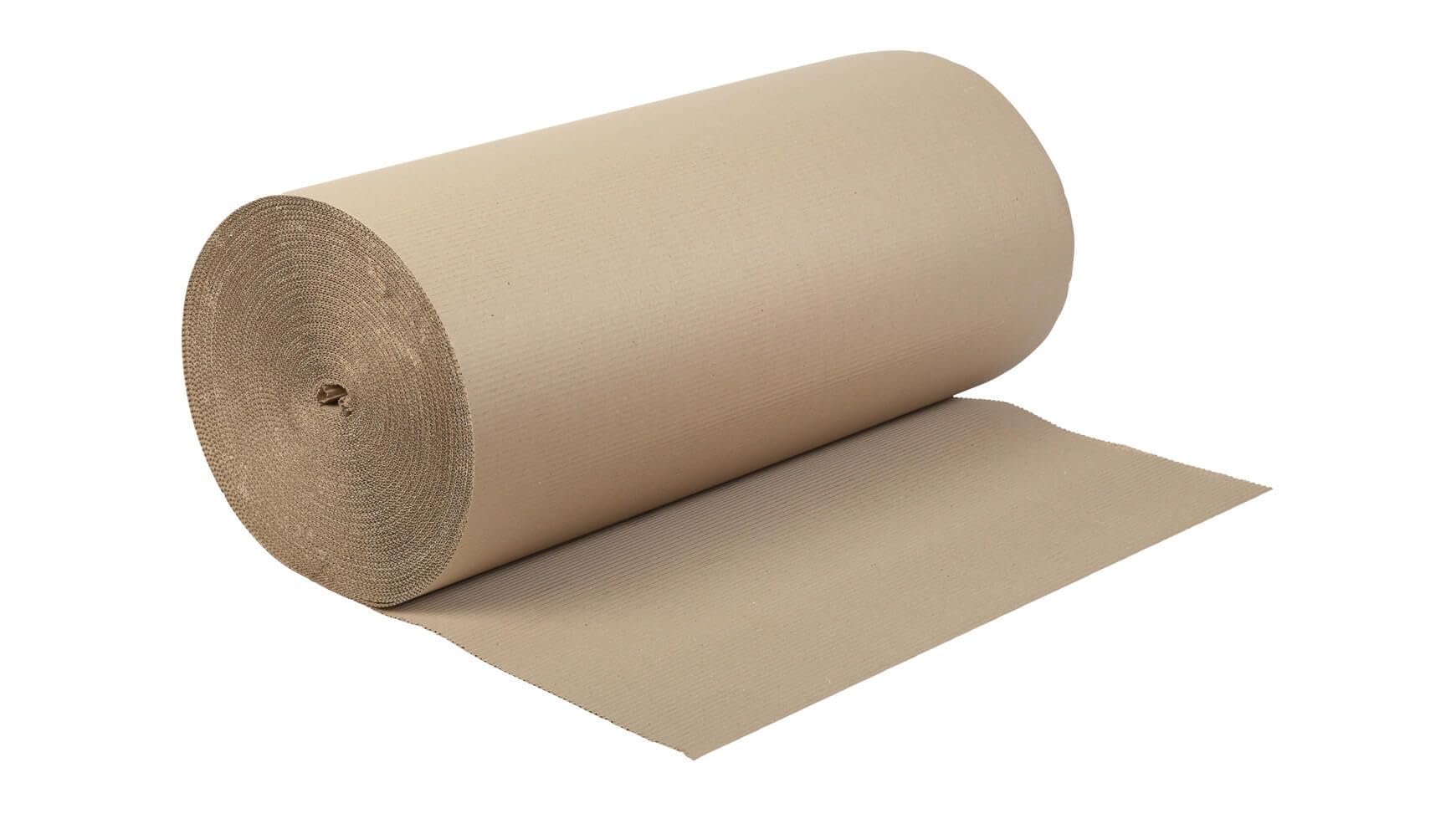 packster 10x Rollenwellpappe Wellpapprolle 120cm 70lfm Braun C-Welle Wellpappe Verpackungsmaterial für sicheren Versand & Lagerung