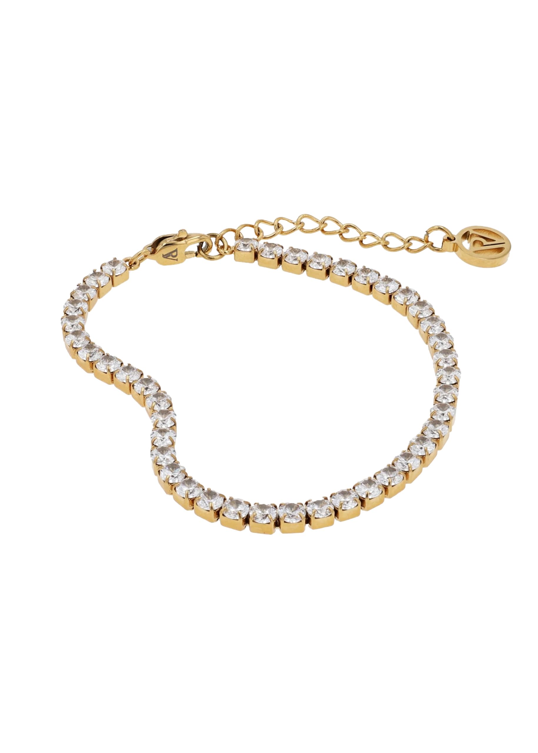 PAUL VALENTINE Bracciale da donna in acciaio inox con zirconi
