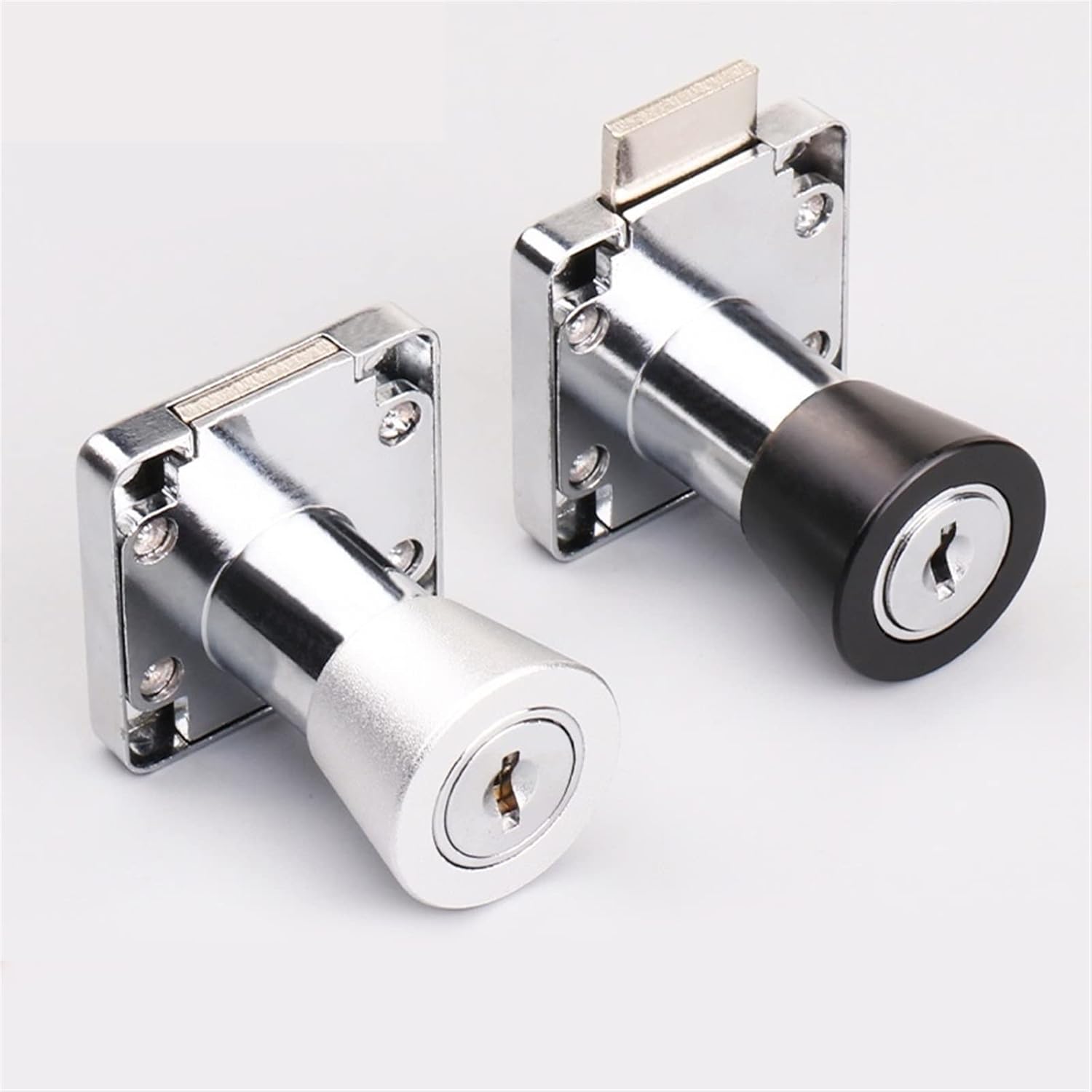 Drawer Lock Computer Key with Knob for Office File Cabinet Hotel Locker Furniture Hardware MS388 1Pcs (Color : Black Keyed Differen)