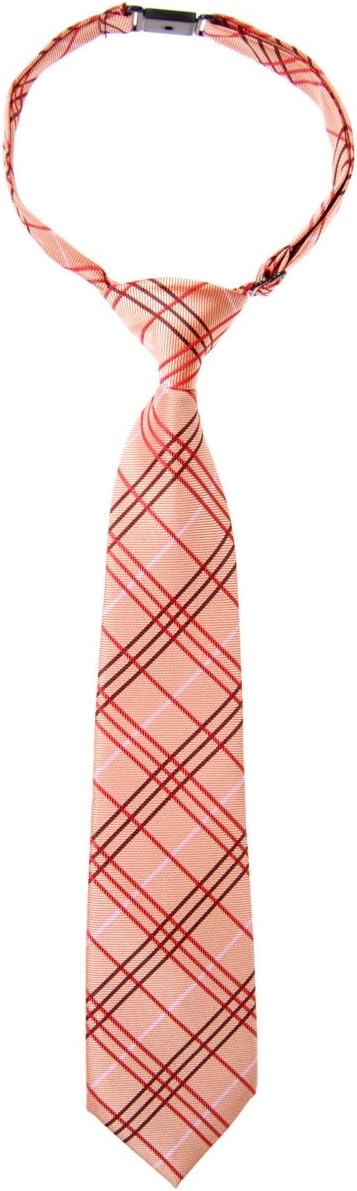 Retreez Tartan Plaid Styles Woven Microfiber Pre-tied Boy's Tie