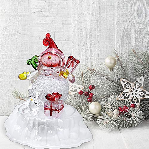 Led Color Changing Snowman Christmas Decoration - Winter Snowman Figurine - Tabletop Snowman Decoration #TOP4