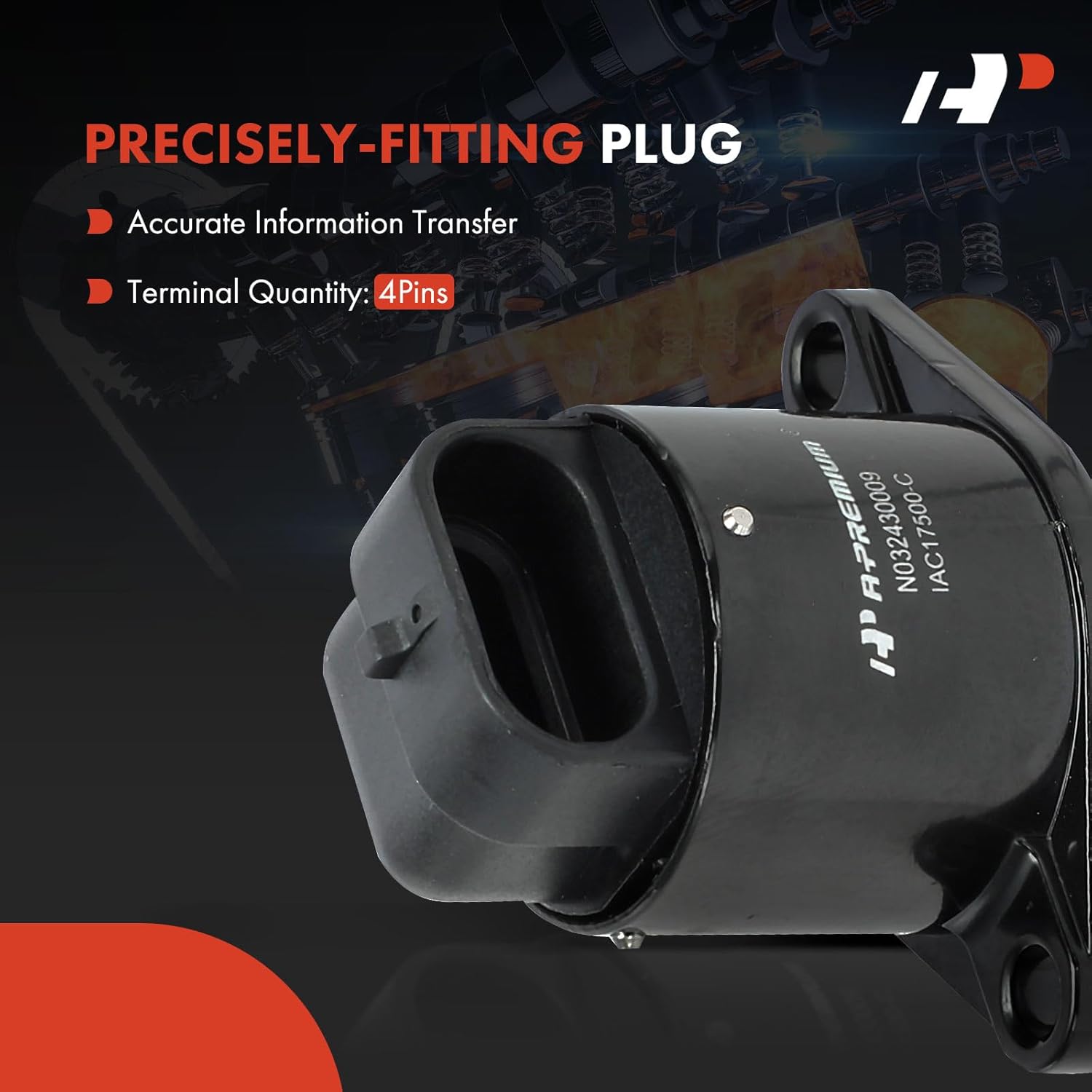 A-Premium Fuel Injection Idle Air Control Valve Compatible with Jeep Cherokee 91-96, Comanche 91-92, TJ 1997, Wrangler & Dodge Dakota 1997, Only fits L4 2.5L - Replace# 4626053, 4637073, 4698376