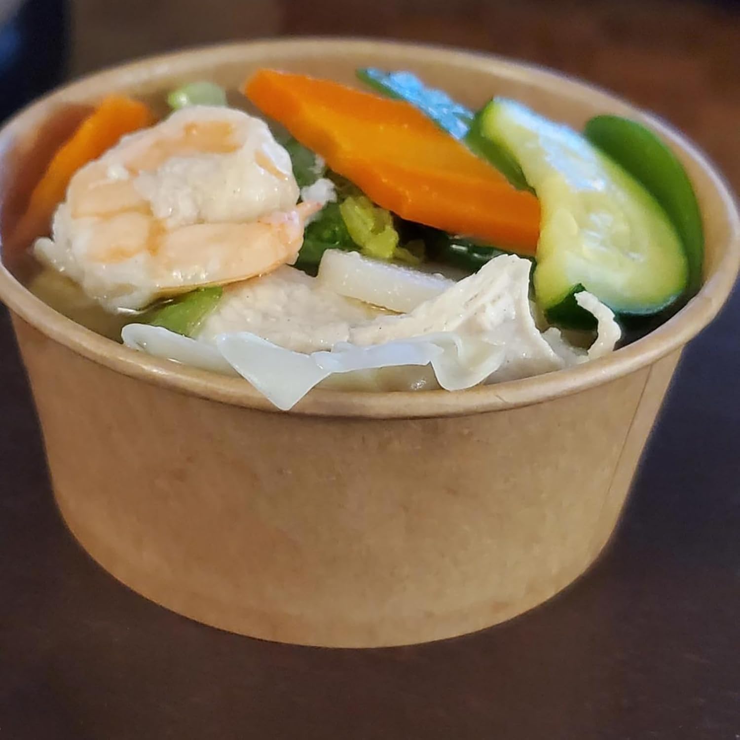 90 Pack 25 OZ Kraft Paper Bowls, Disposable Soup Serving Bowls, Paper Ice Cream Cups for Cold or Hot Food, Soup, Ice Cream, Dessert