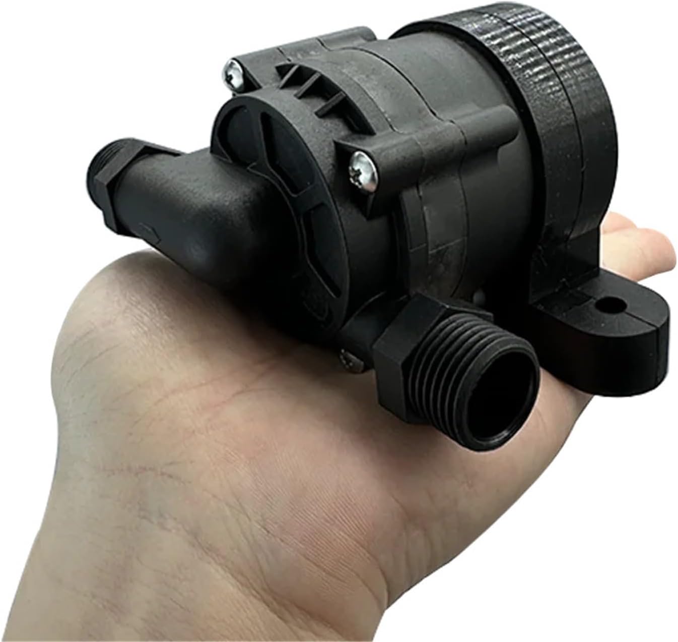 Portable DC 12V 1000~1200L/H Ceramic Shaft Brushless 1/2 "pump Solar Kitchen Water Heater Washing Machine Shower Booster Pump(24V,1000L and EU adapter)