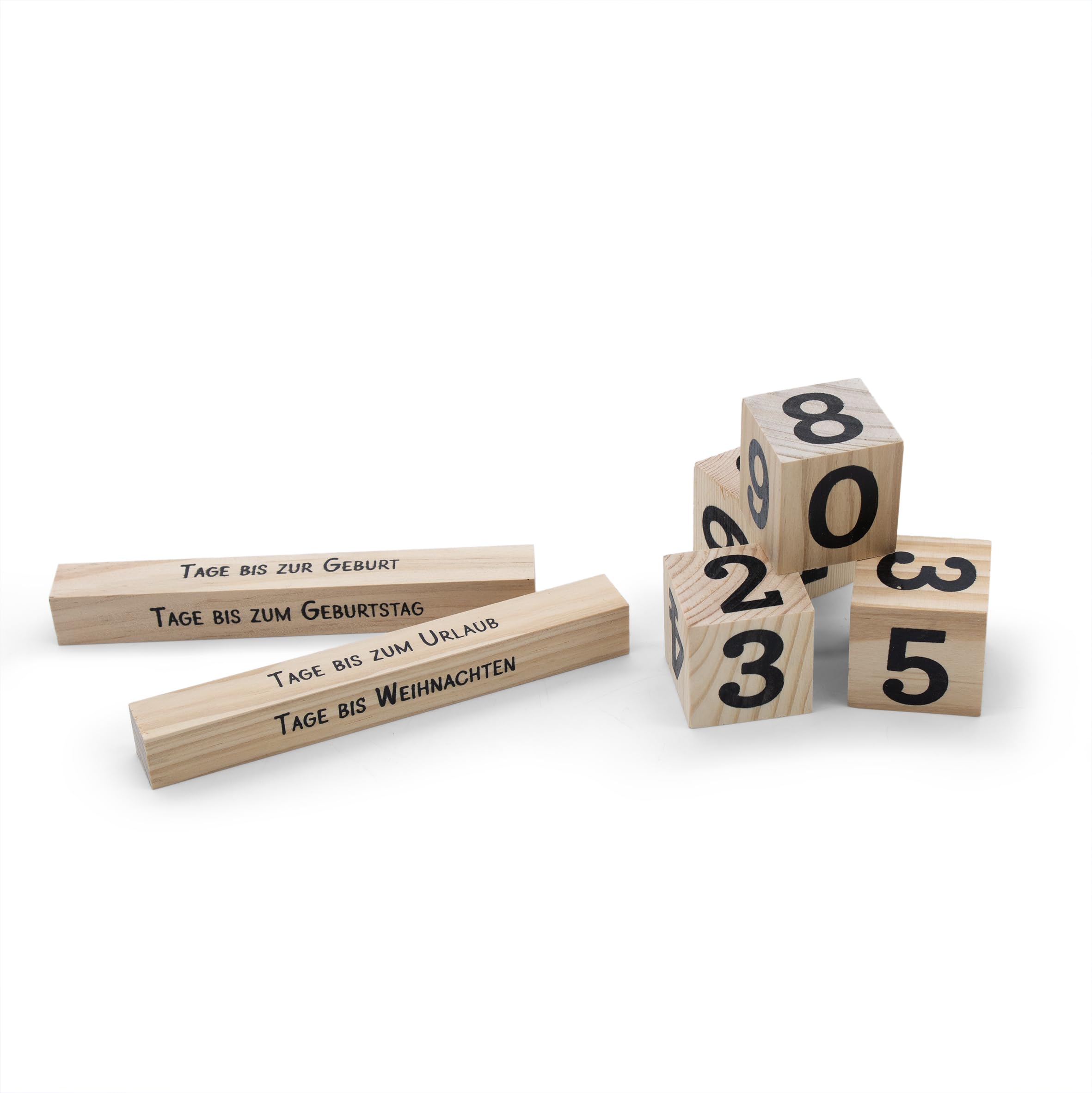 Calendrier Compte à Rebours Rotatif En Bois Et Acrylique – 20 Cm, Pour Aïd, Ramadan, Anniversaire, Mariage