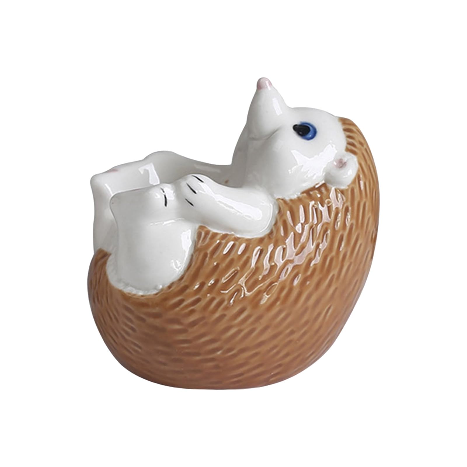 Tsophreniq Childrens Breakfast Eggs Cup Ceramic Hedgehogs Statue Animal Shape Safe Dishwasher Friendly Kitchen Essential Ceramic Condiment Cup Animal Theme