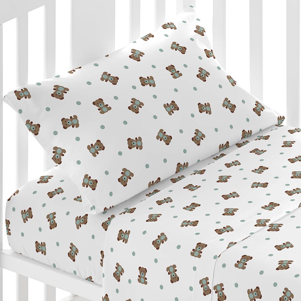 TRAMAS+ Set Di Lenzuola Per Culla 50x80 100% Cotone, Set Di Lenzuola Per Neonati, Lenzuola Per Culla, Lenzuola, Topper E Federa Per Cuscini - Martinuca