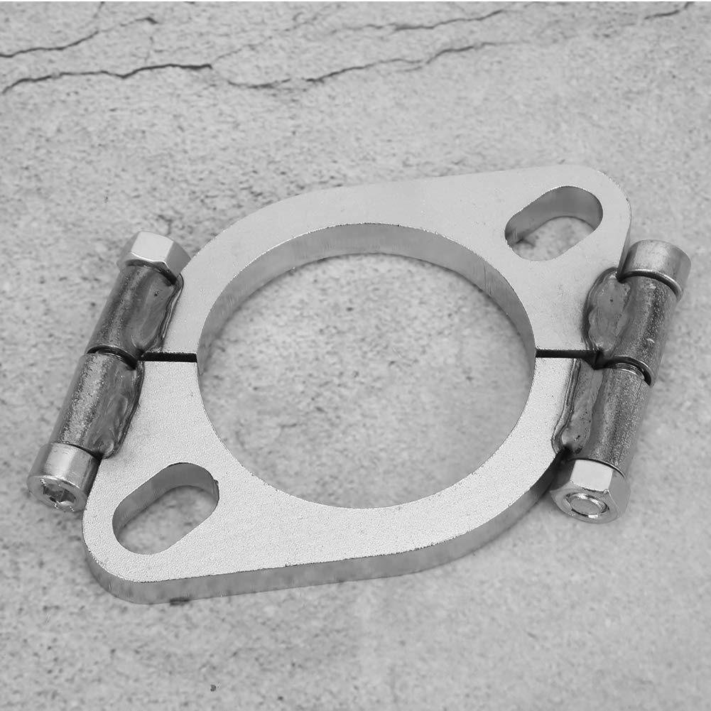 Kit Flangia Morsetto, 2,5 Pollici 63 Mm Flangia di Scarico in Acciaio Piatto Ovale Accessorio di Ricambio per Riparazione