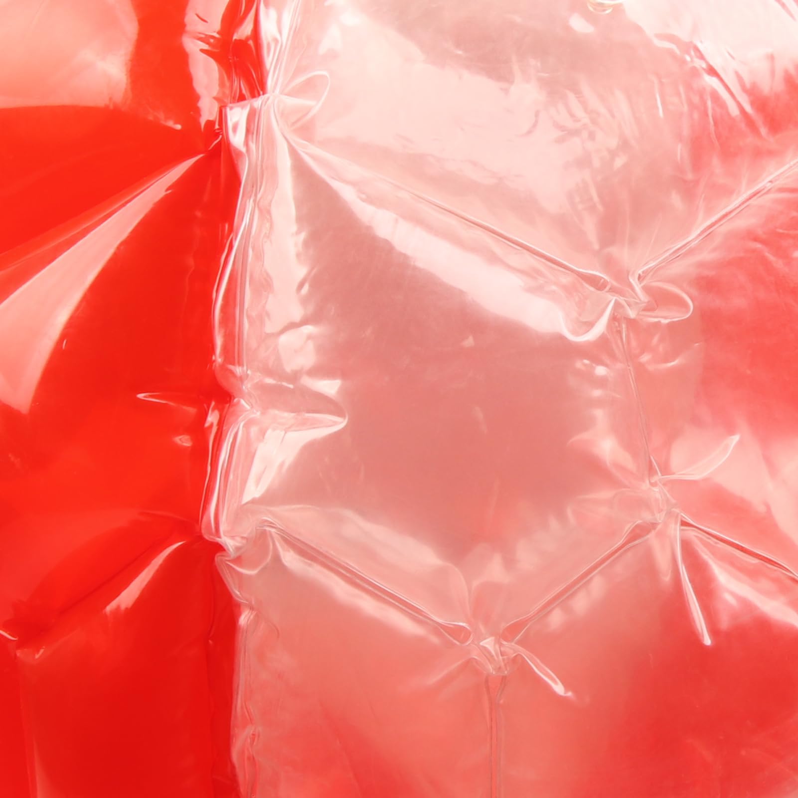 Aufblasbarer Bump-Ball, menschlicher Kollisions-Blasen-Hüpfball, PVC-Körperblasenball für Outdoor-Spiele und Partys, inklusive Reparaturflicken, 90 x 80 cm für Kinder und (Rot Transparent)
