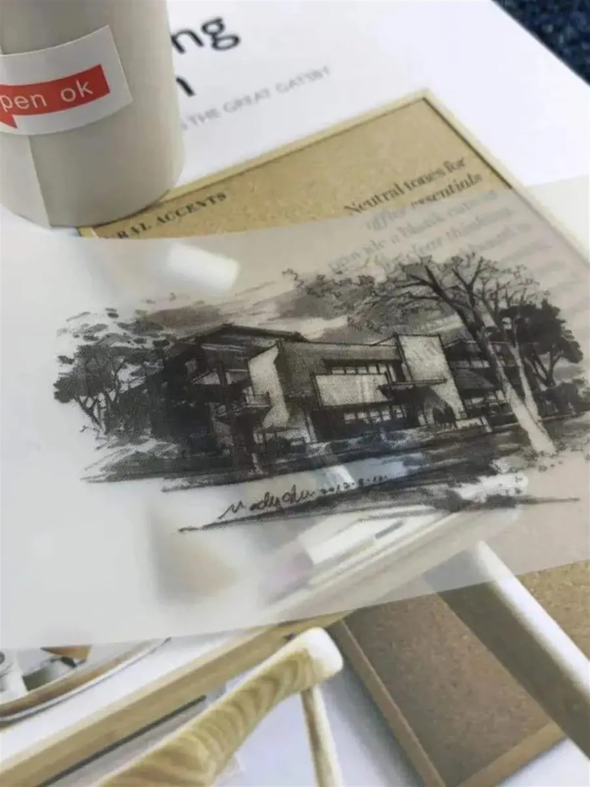 thermopapier 5 Rollen transparentes, thermisch klebendes Fotopapier for Fotodruckerzubehör für POS-Terminal Kassensystem(10 transparent)