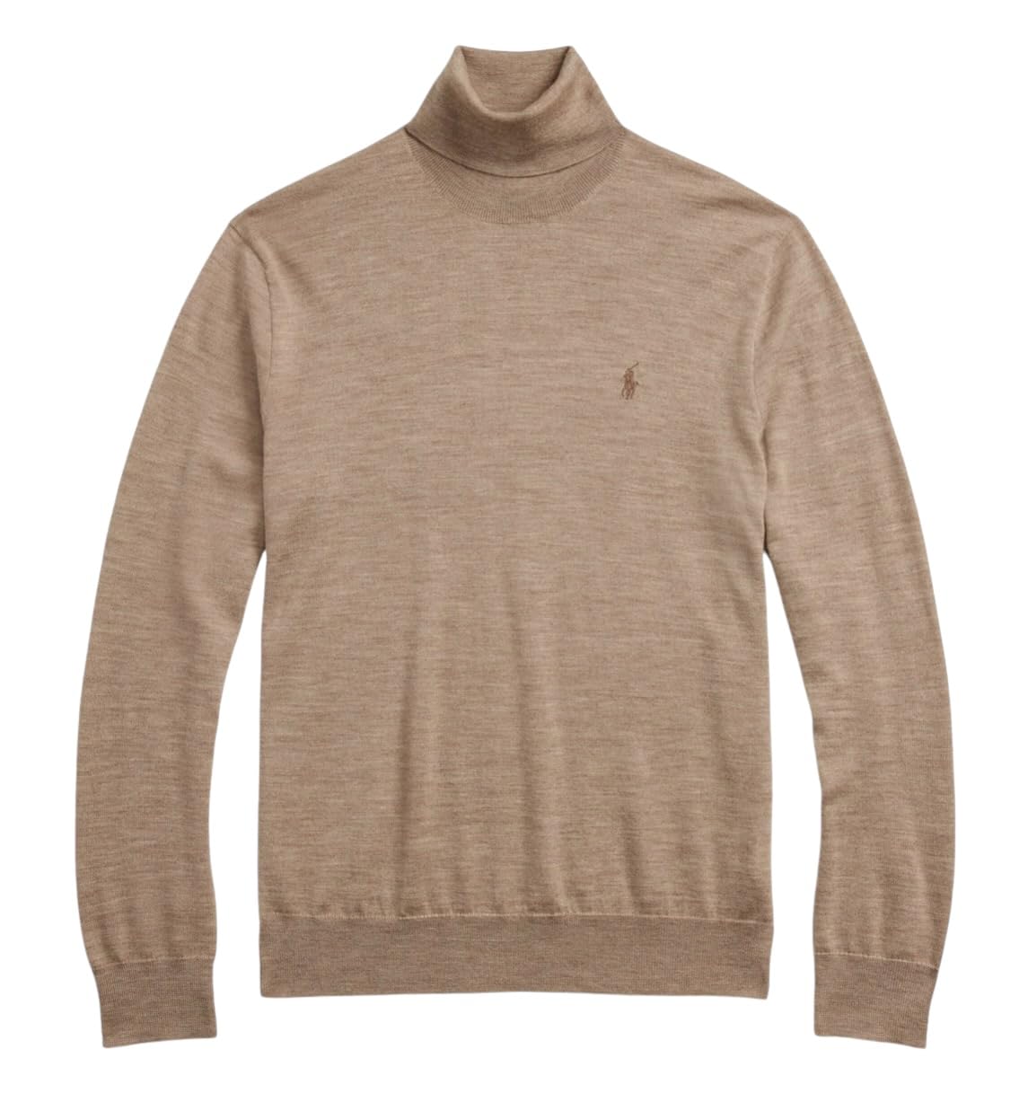 Polo Ralph Lauren Men's Brown Merino Wool Roll Neck Jumper (Uk, Alpha, Xl, Regular, Regular, )