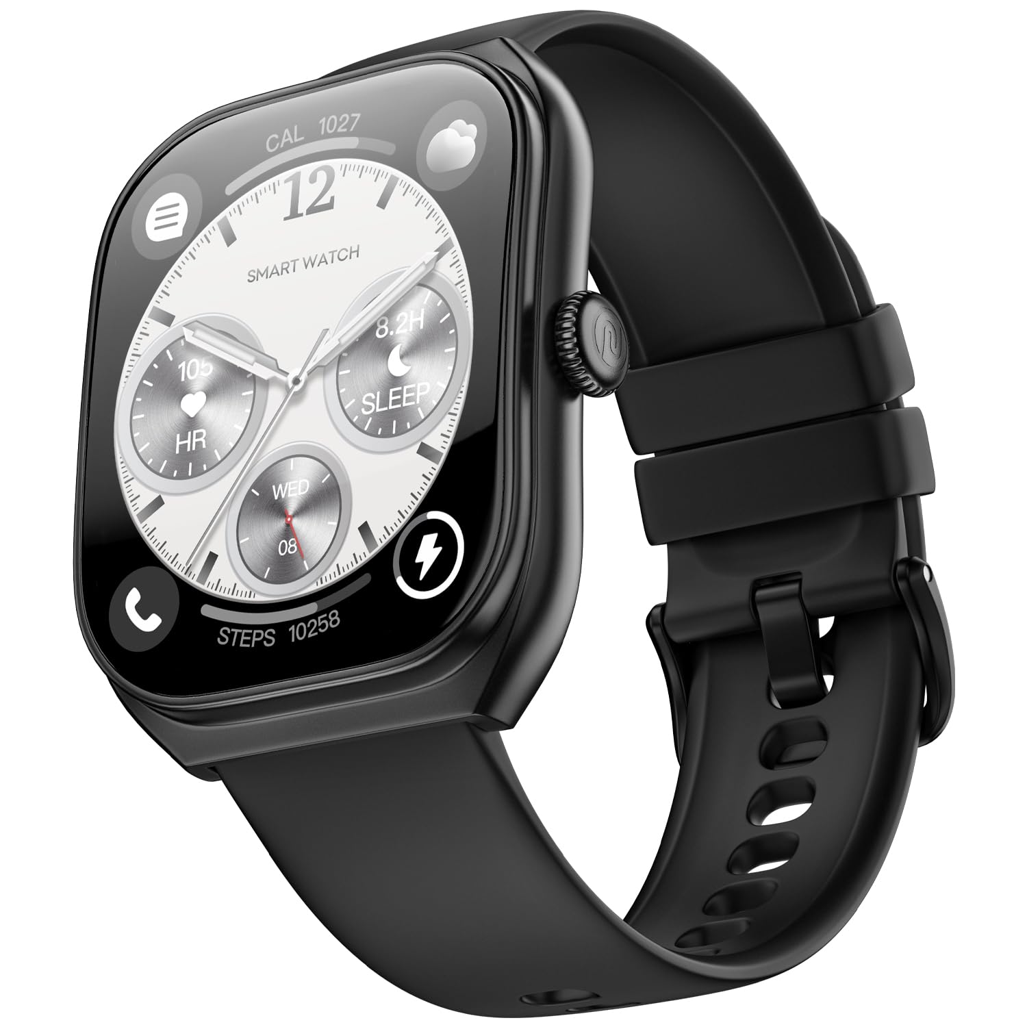 Noise Icon Arc 2.01" Immersive Curved Display Smartwatch, 10-Day Battery, 1ATM Water Resistant, Functional Crown, 100+ Sports Modes, Health Suite™, Voice Assistant, Built-in Games (Jet Black)-image-25