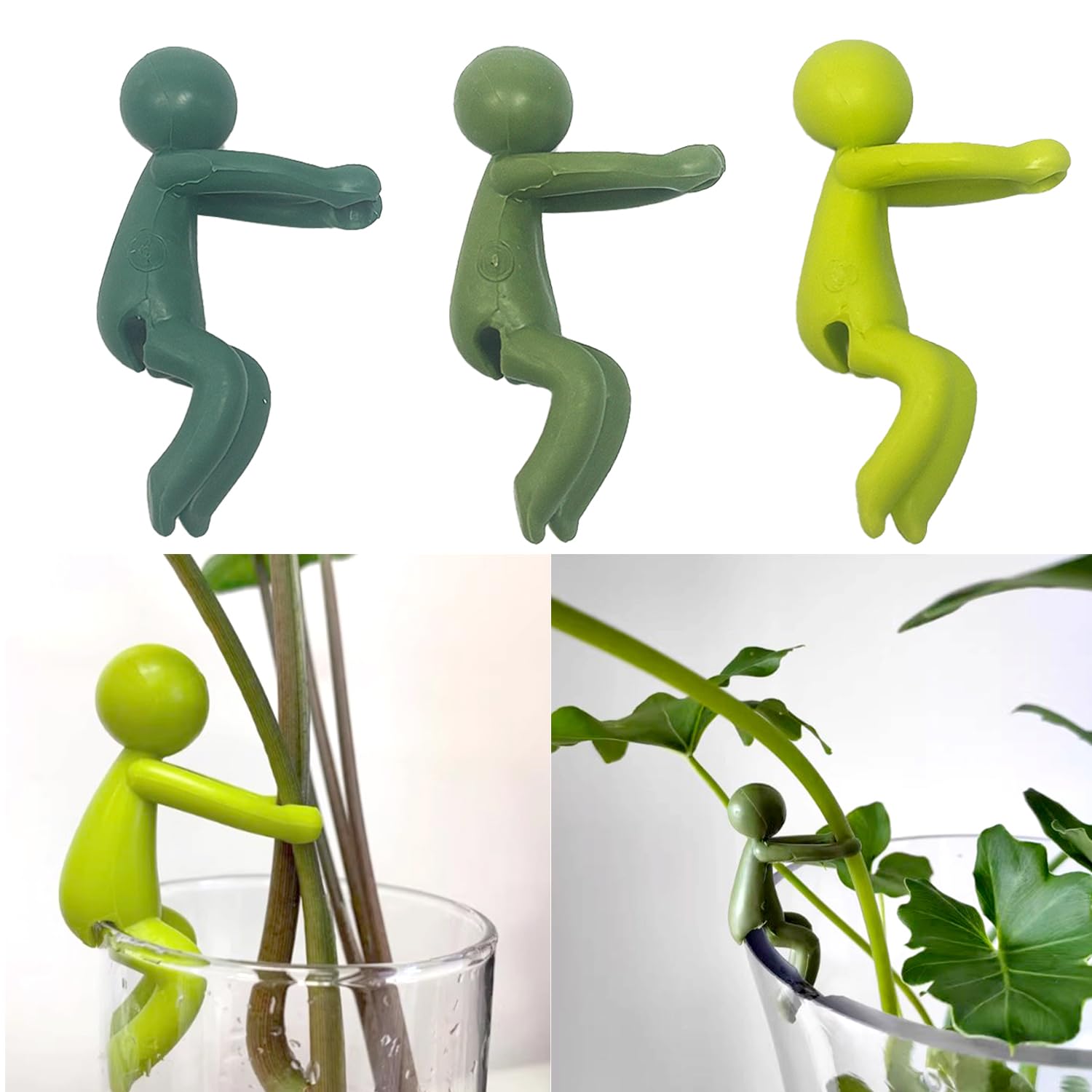 S-SNAIL-OO Plant Cutting Holders People, Plant Stem Support, Plant Nurturing Plant Supports, Gifts for Plant Lovers (6PCS)
