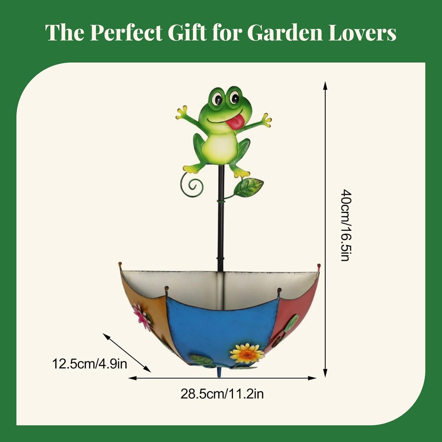 Railing Flower Pot Wall Mounted Planter Wall Mount Plant Pot Hanging Wall Planter for Outdoor Deck Fence Countryside Porch, Green Frog