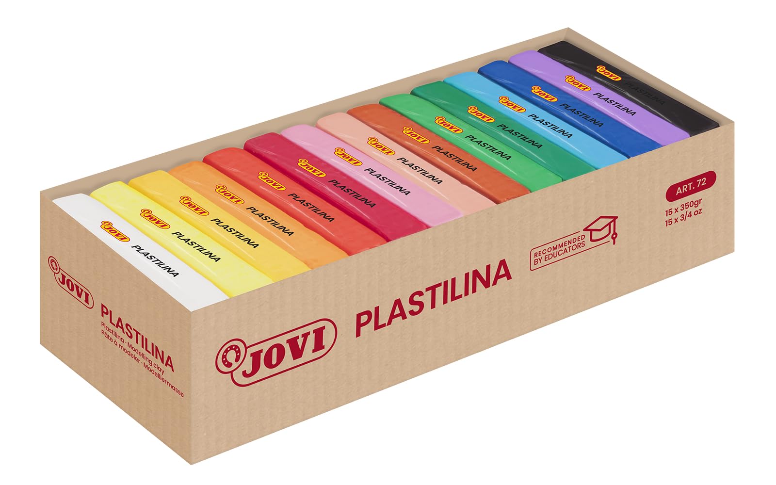 PLASTILINA JOVI 72S COLORES SURTIDOS GRANDE