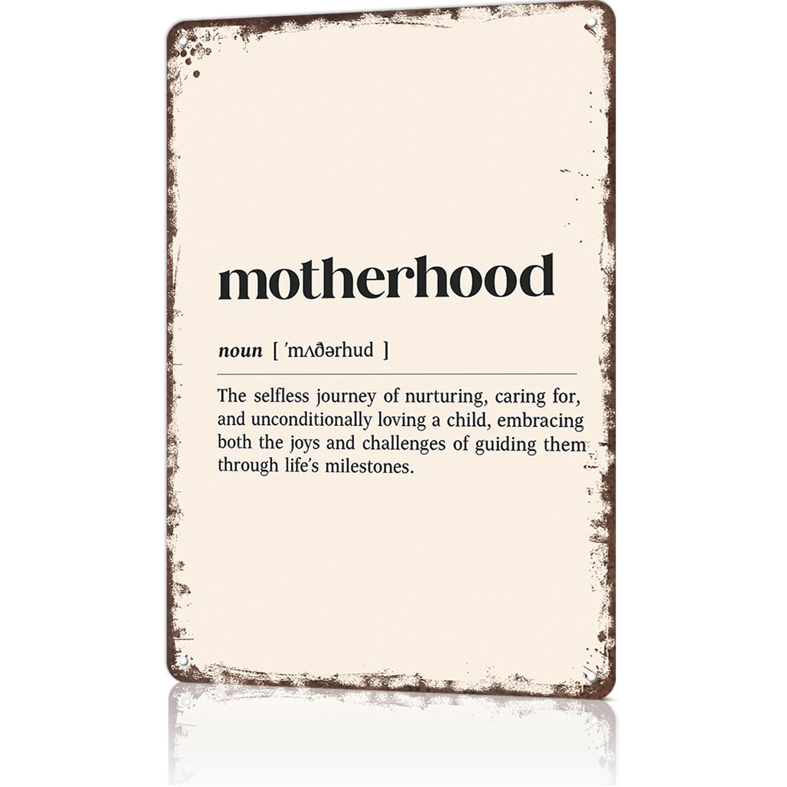 KWQDOZF Funny Metal Signs Poster 8x12inch Motherhood Aluminum Sign Wall Art For Home Room Bedroom Office Decor