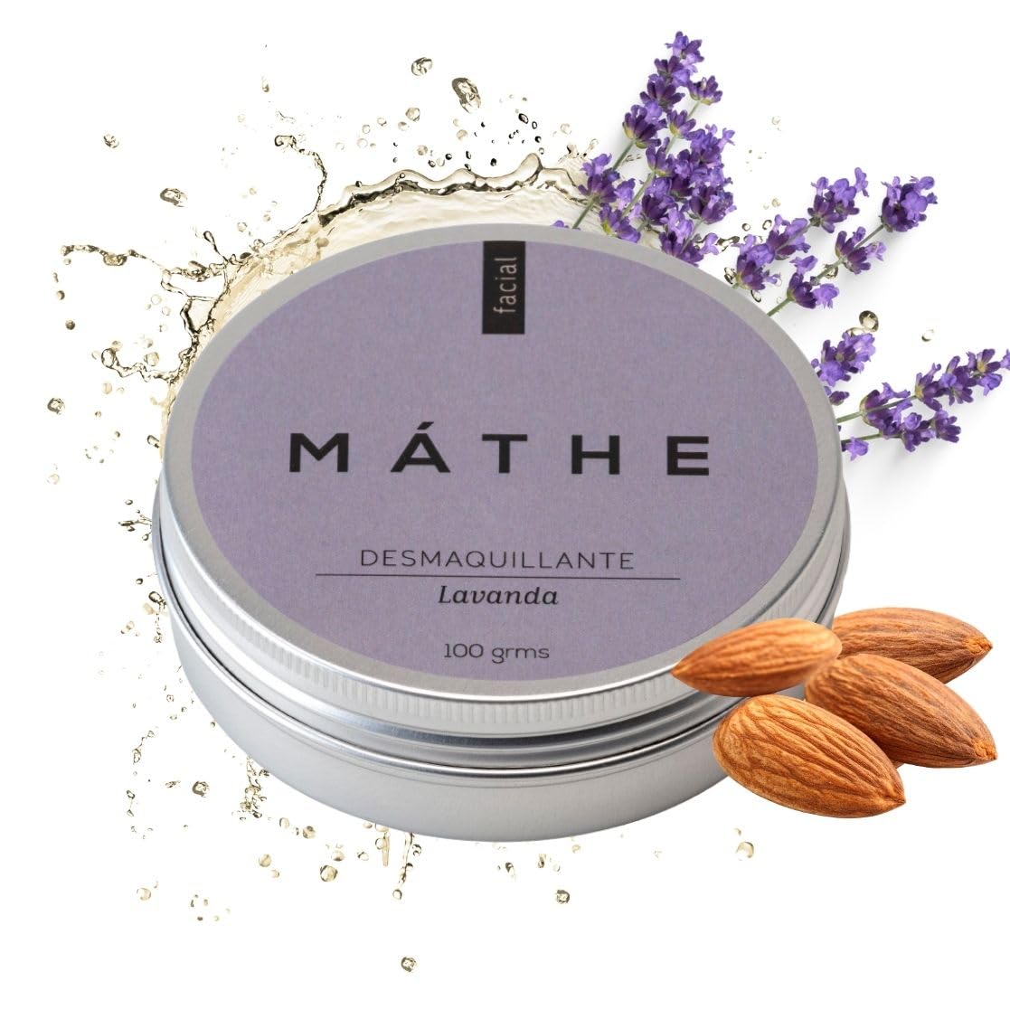 Bálsamo Desmaquillante Natural de Lavanda — Fortalece Pestañas y Elimina Maquillaje Waterproof — Piel Sensible (100 g)