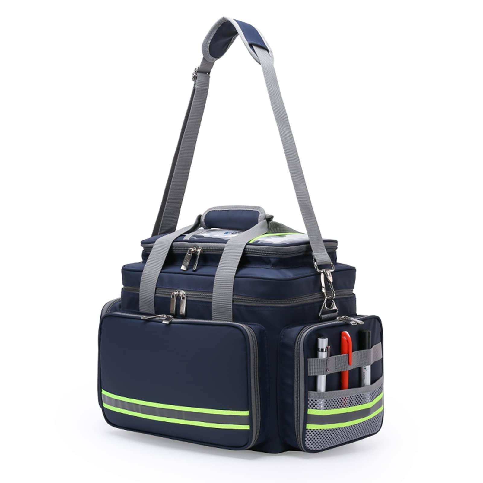 Borsa per paramedico di Pronto Soccorso Vuota, Borsa per Trauma di Emergenza con Tasche Multiple e divisori per Infermiere domiciliare, Assistenza comunitaria