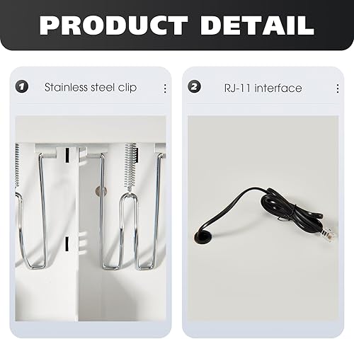 Miniatura 3 de Cajón de caja registradora de 2 piezas, 13 cajones de efectivo resistentes con 4 billetes, 5 ranuras para monedas, caja de bandeja de efectivo