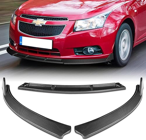 Q1-TECH, borde de parachoques delantero compatible con Chevrolet Cruze 2011 - 2014, alerón de labio de parachoques delantero, kit de cuerpo de