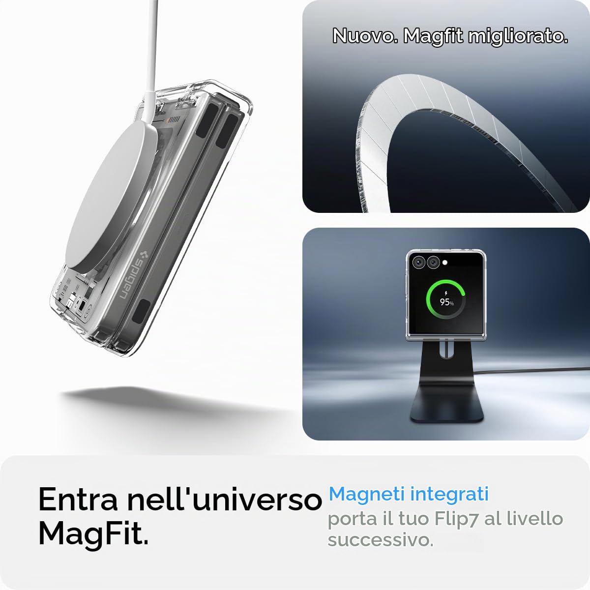 Spigen Cover Ultra Hybrid Pro MagFit Compatibile con Samsung Galaxy Z Flip 7 - Neo One
