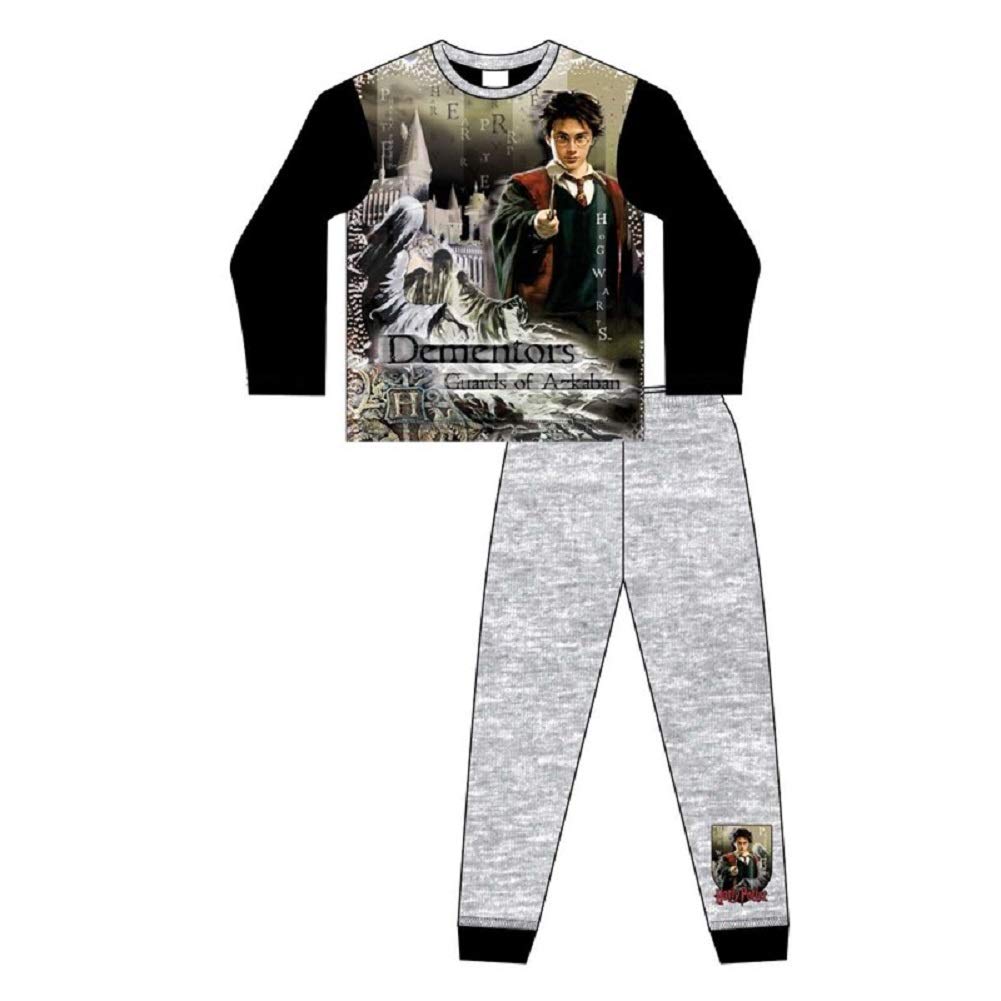 Tdp Textiles Boys Grey Harry Potter Pyjamas 5-12 Years Azkaban Dementors Nightwear Kids Pjs (5-6 Years)