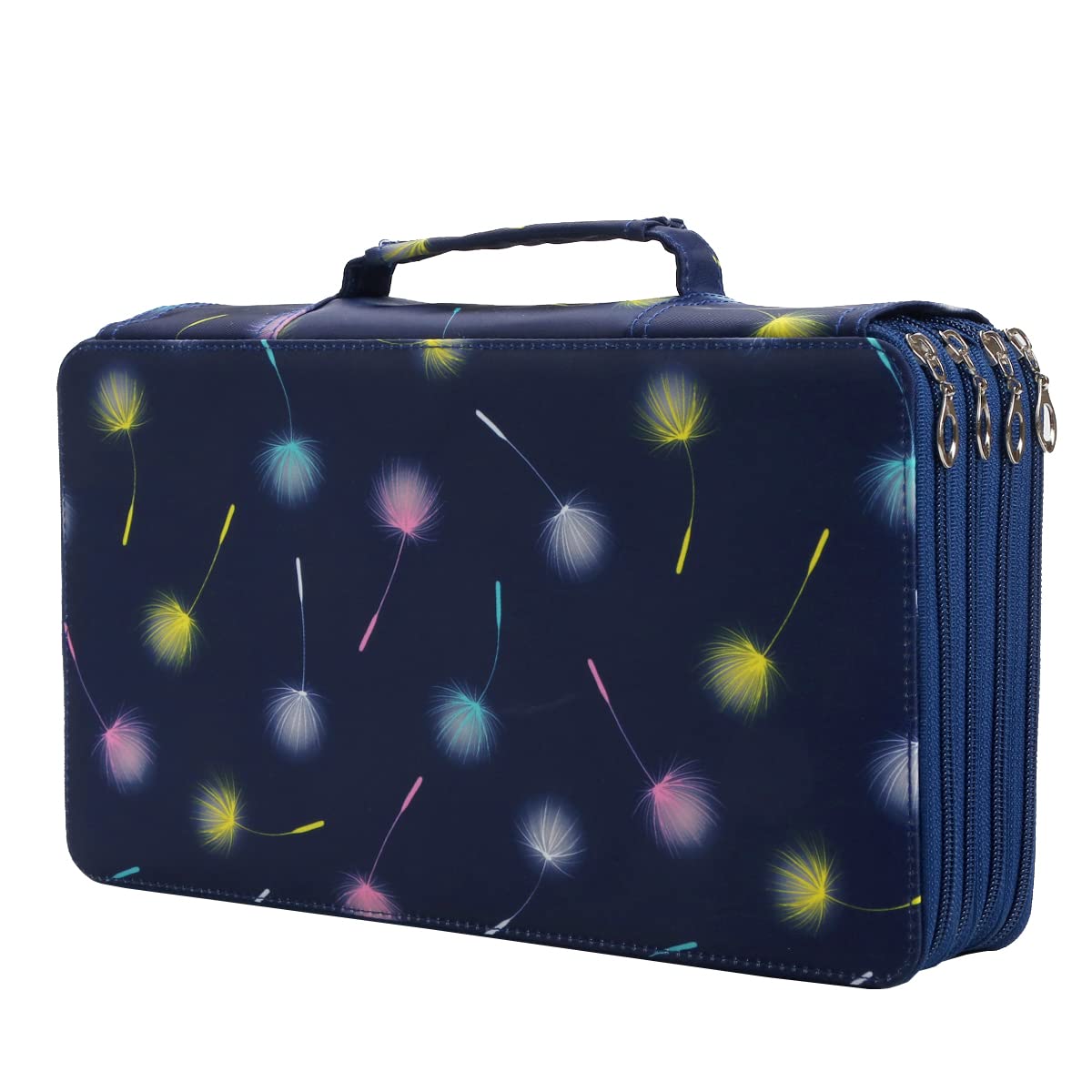 Lbxgap Portable Colored case Organizer Slot holds 300 pcs Pencils with Printing Pattern for Watercolor Pens or Markers, Pencil Case Organizer for