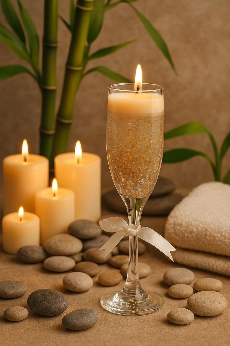 NAAYA Aromatic Premium Champagne Candle | Hand-Poured Soy Wax | Luxury Celebration Candle | Vegan & Smoke-Free-image-14