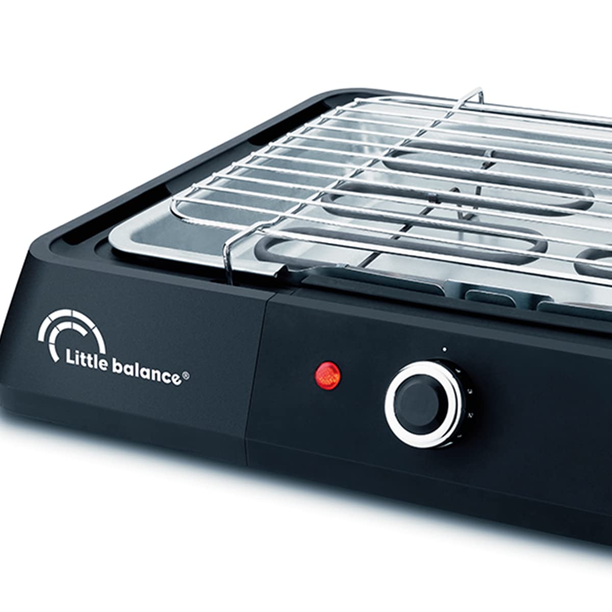 LITTLE BALANCE 8572 BBQ Sun Max, Barbecue elettrico da tavolo, 5-7 persone, superficie XXL, 2200 W, nero