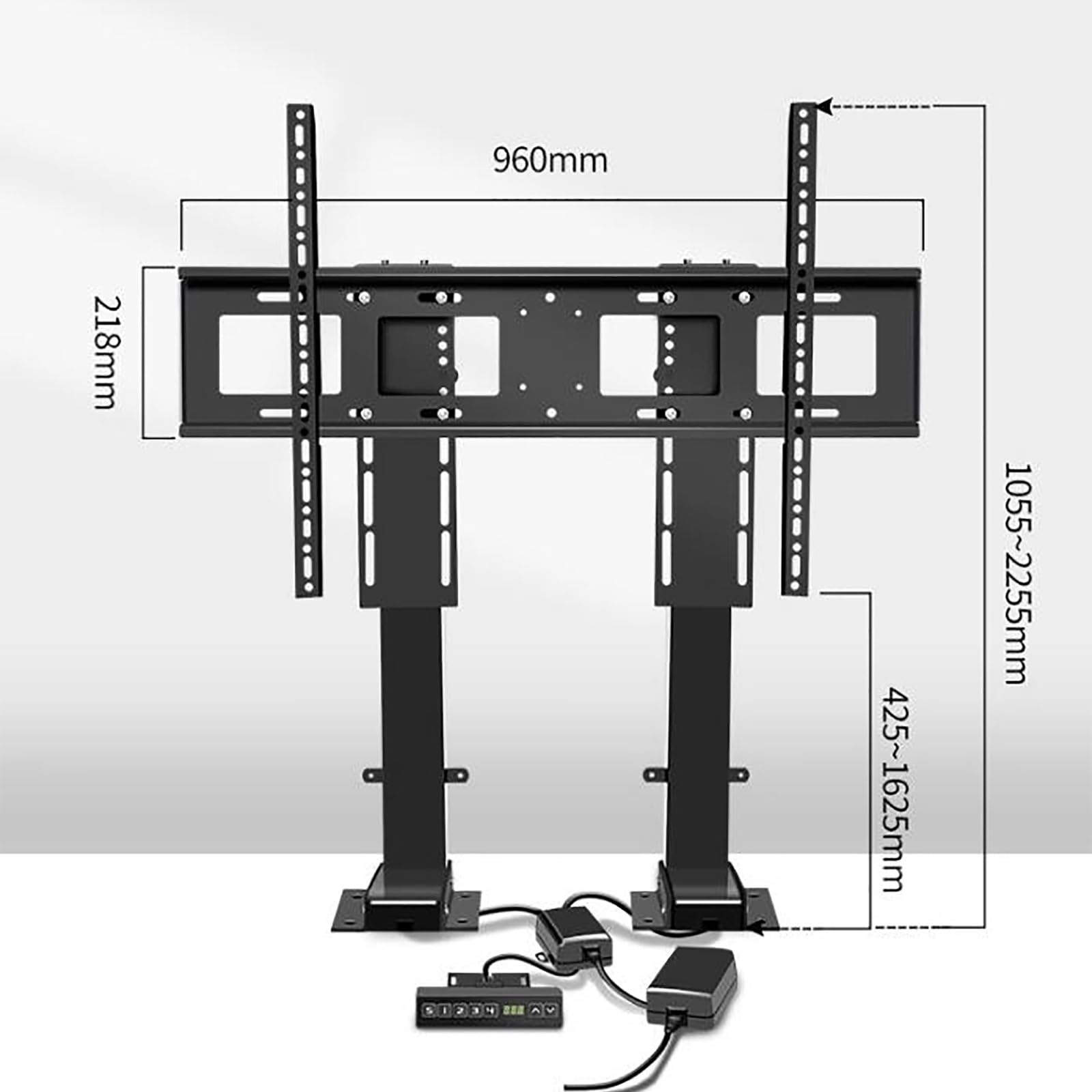 Soportes para TV, Elevador eléctrico para TV - Soporte motorizado para TV, Elevador Oculto para TV, Soporte eléctrico para TV de Altura Ajustable con Control Remoto, Elevación de m
