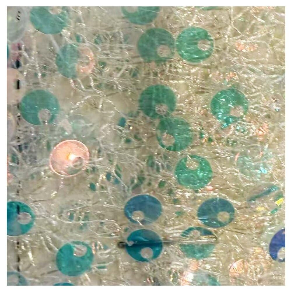 Tissu à paillettes 1,3 m x 10 yards Tissu décoratif Carnaval Tissu à paillettes Tissu décoratif Textiles Tissu pour vêtements de danse, portefeuilles, costumes, sacs, vêtements de soirée