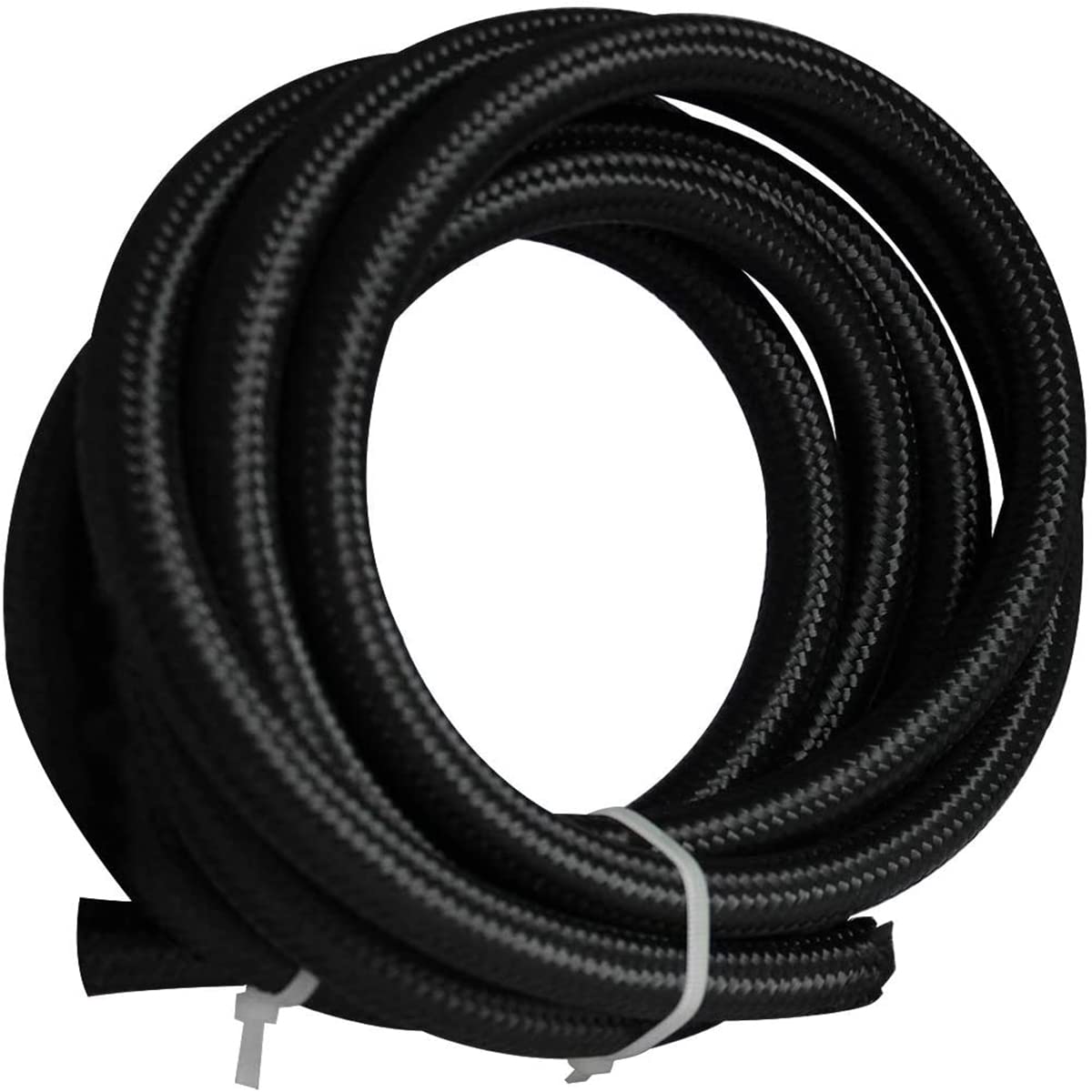 16Ft 8AN 1/2" CPE Fuel line Oil Gas Hose, Universal Braided Nylon Stainless Steel Braided Line Hose