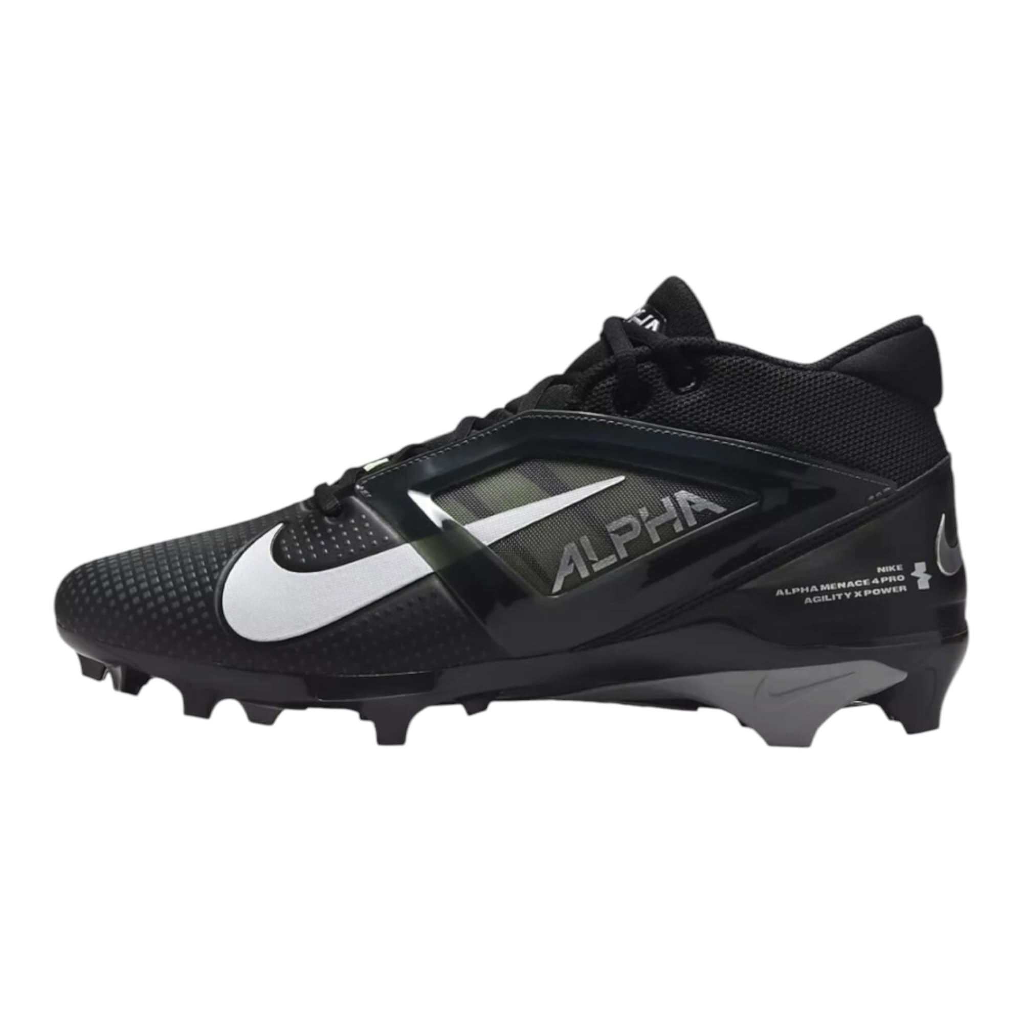 Nike Alpha Menace 4 Elite Football Cleats (FD7036-600, University Red/Team Red/Black/White)