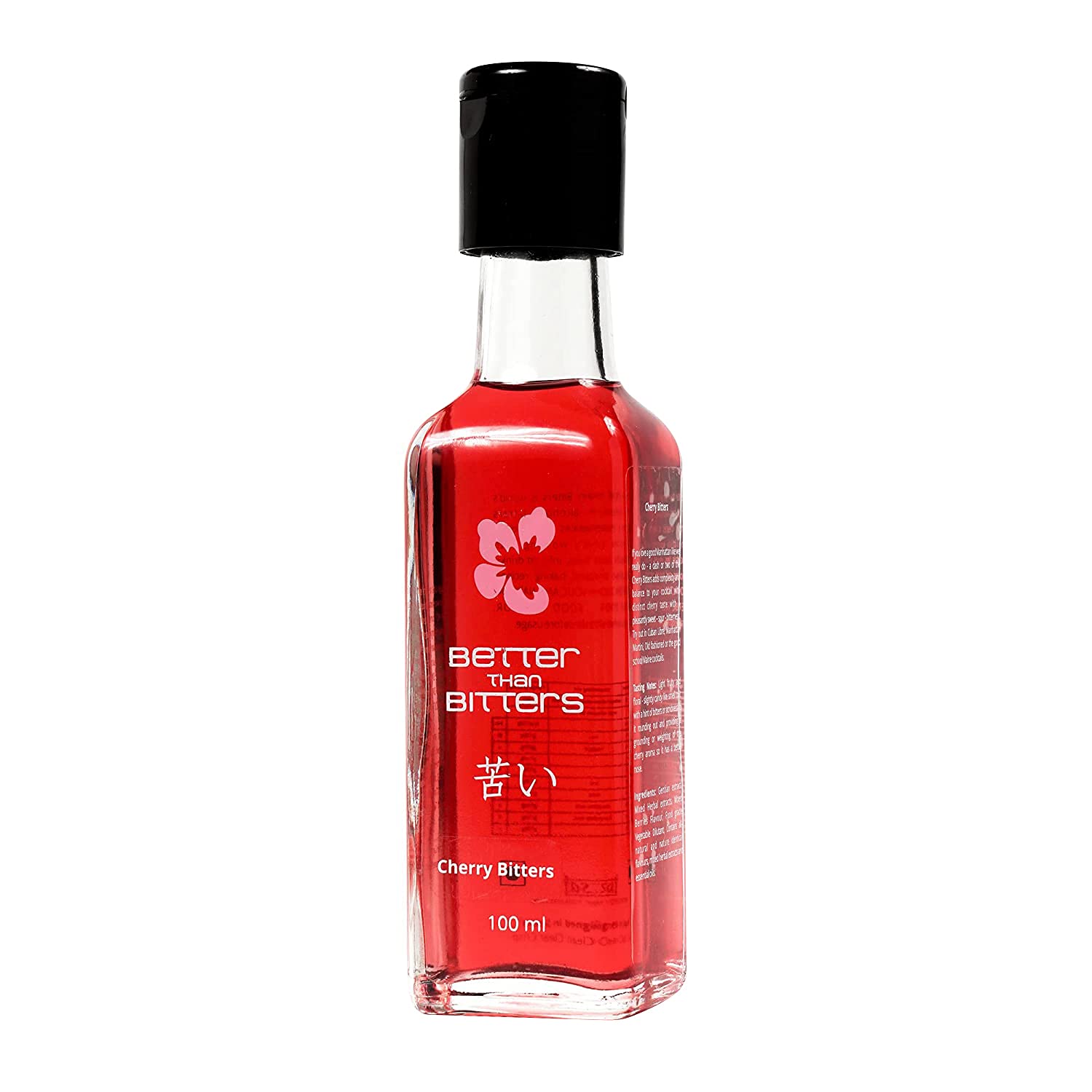 Sakurafresh Better Than Bitters | Cherry Bitters | World's First Non Alcoholic Bitters | Pleasant Sweet sour Bitterness | Light Fruity, Floral and Candy aroma | 100ml - Cherry Manhattan, Cherry Vodka Sour, Cherry Gin Fizz based Cocktails