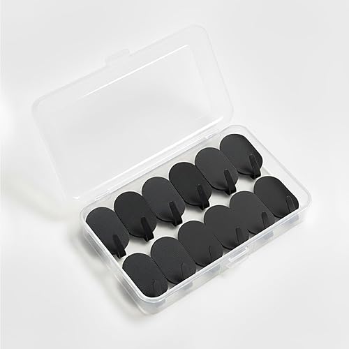 Miniatura 9 de Ganchos adhesivos de pared para colgar, paquete de 12 unidades, instalación sin taladro, ganchos extraíbles de acero inoxidable para baño, cocina,