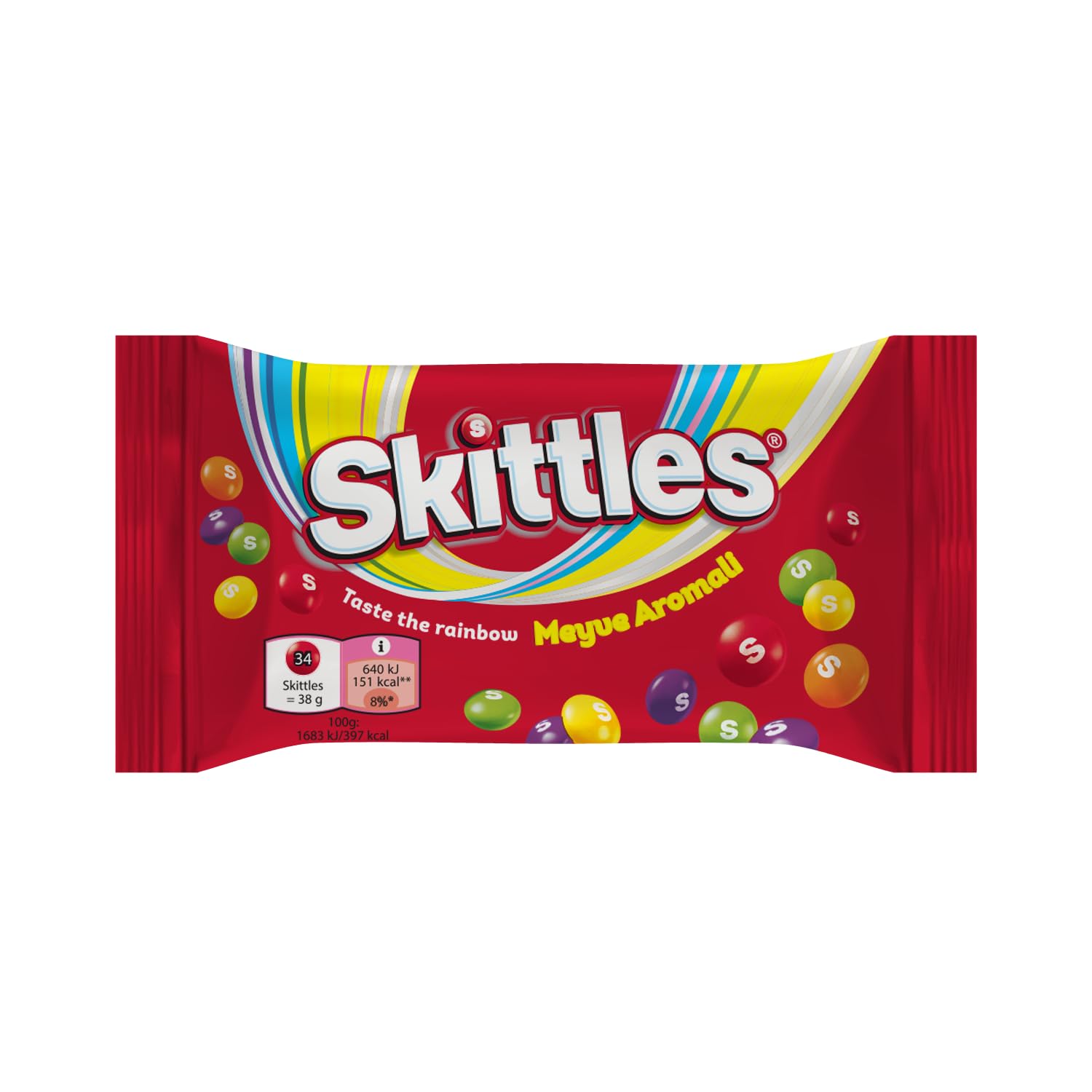 Skittles Meyve Aromalı Şeker Kaplı Yumuşak Draje 38 G x14 : Amazon.com