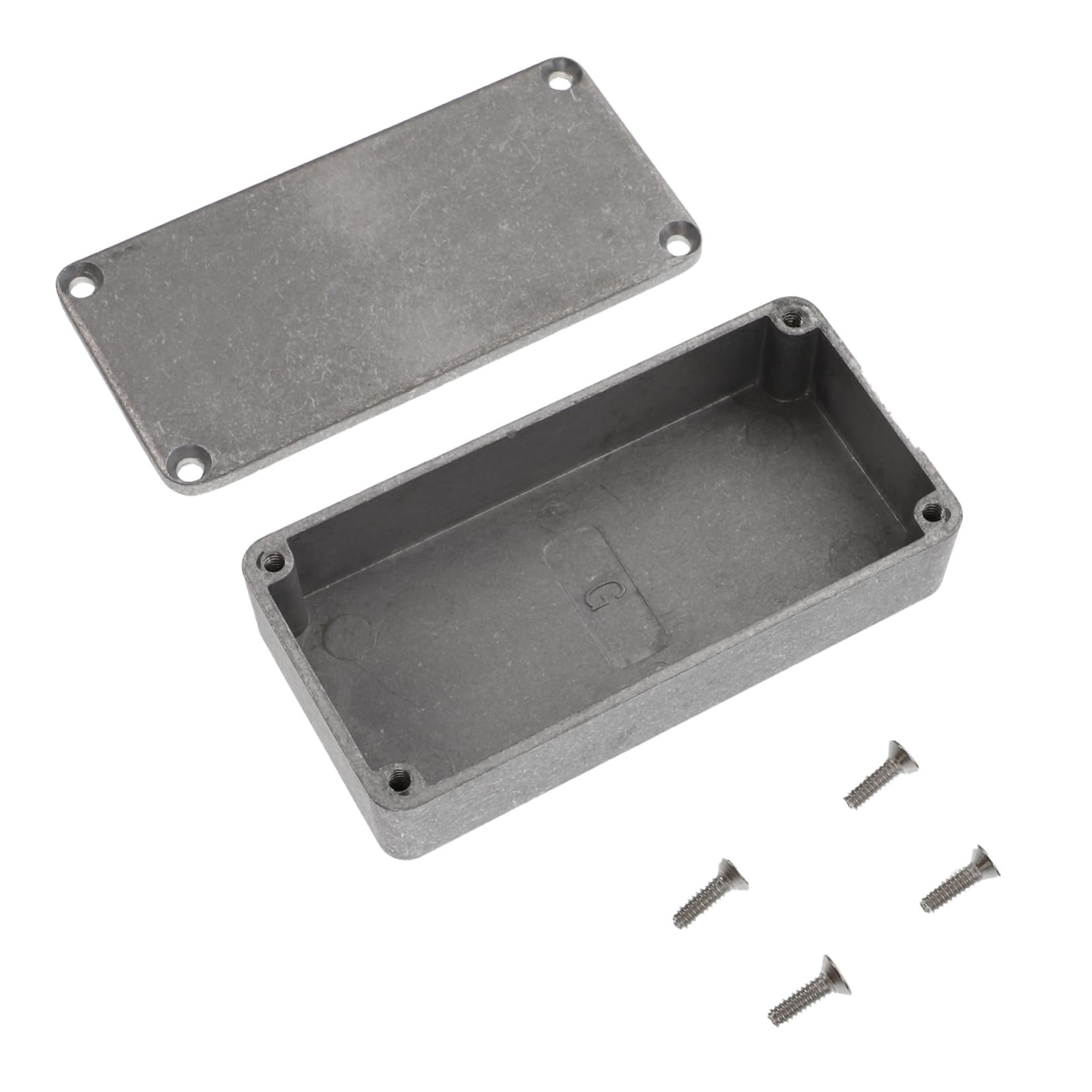 GOOHOCHY 1Pc Aluminum Enclosure for Guitar Effects Pedal Silver Box Music Accessory Durable Wear Resistant Design for Use