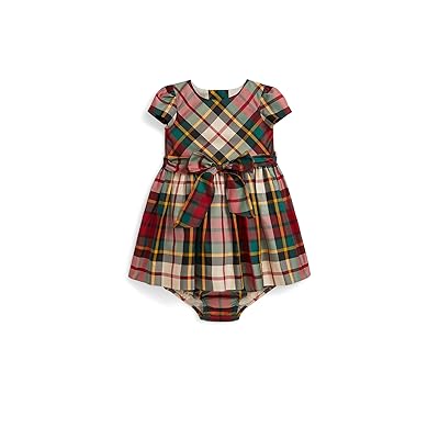 Polo Ralph Lauren Kids Plaid Twill Dress Bloomer (Infant) Girl
