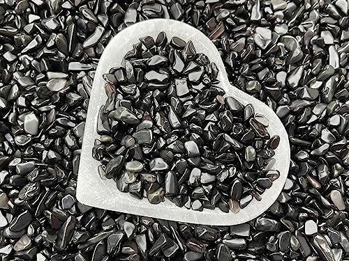 Image of GAF TREASURES 2 oz Lot Natural Rainbow Obsidian Semi Tumbled Gemstone Chips, Crushed Mini Crystals, Undrilled Crystal Chips (Rainbow Obsidian)