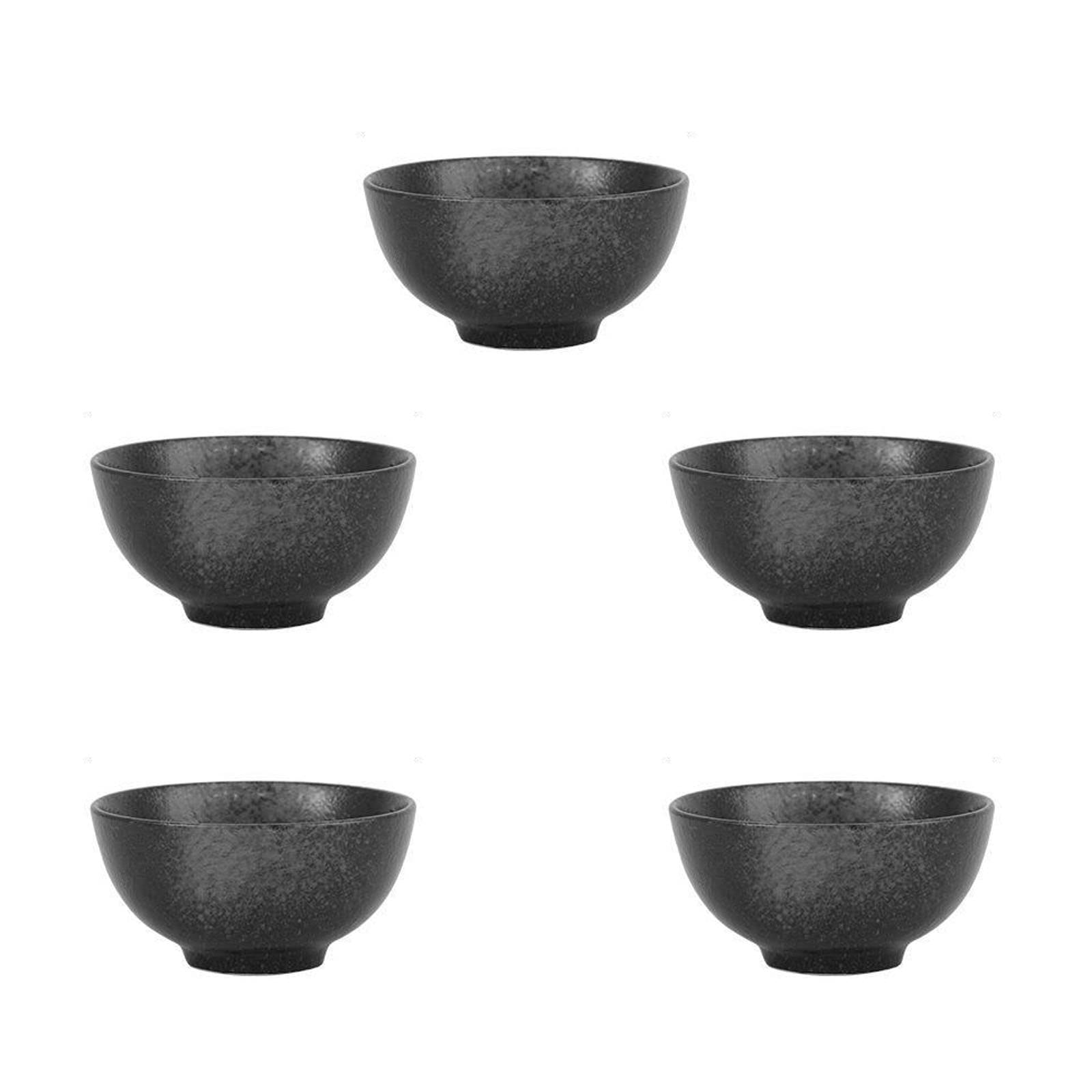 Cuencos Pequeños para Servir, Cuenco De Arroz De Cerámica Japonés para El Hogar con Esmalte Suave Y Fácil De Limpiar, Adecuado para Uso Doméstico Y De Entretenimiento,A,5pcs