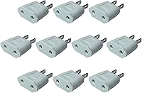 Vista 7 de EU Euro Europa a EE.UU. EE.UU. Enchufe de pared Convertidor Adaptador de viaje Adaptador (10 PCS)
