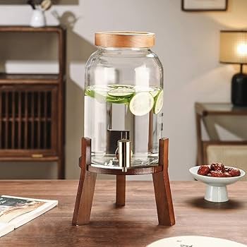 【可】ガラス製  ウォーターサーバー容器 手軽にお茶やフレーバーウォーターを 耐熱ガラス ウォーター