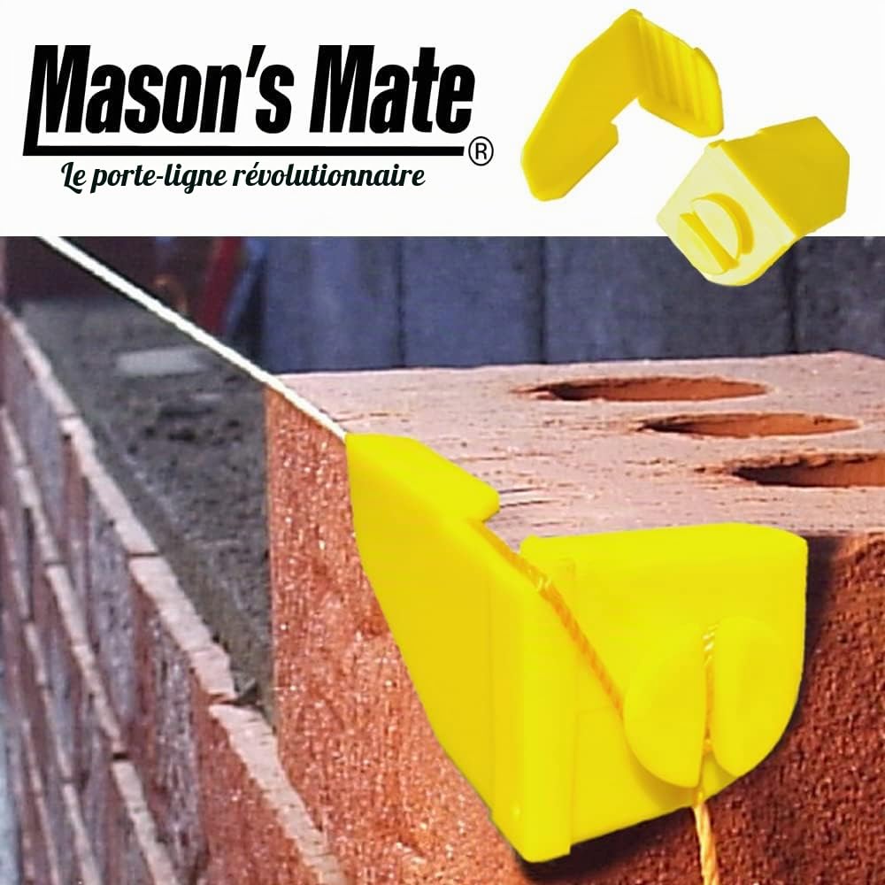 Lot de 2 supports d'angle pour ancrage de ligne de construction, en Bois