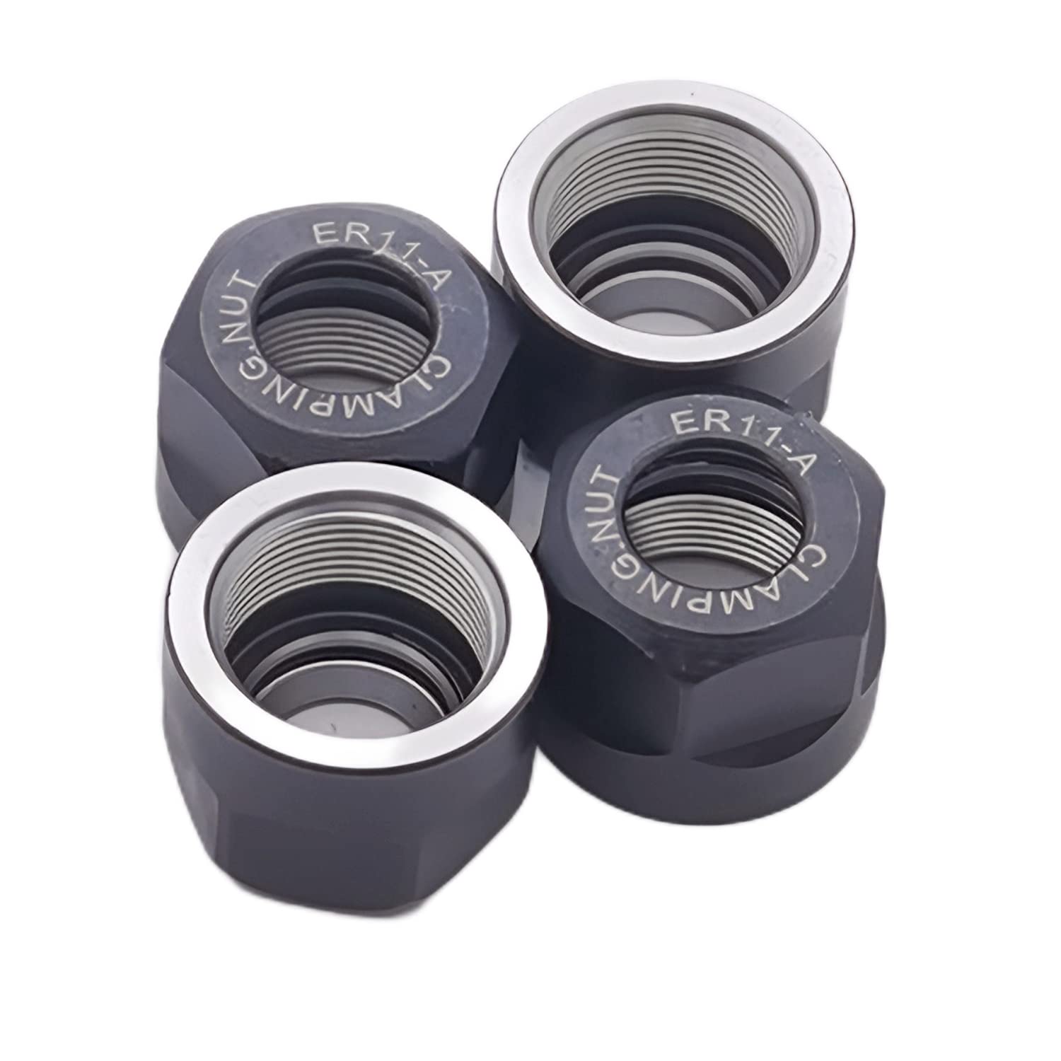 4pcs ER11-A Collet Clamping Nuts Holes for CNC Milling Chuck Holder Lathe — Amazon image 3