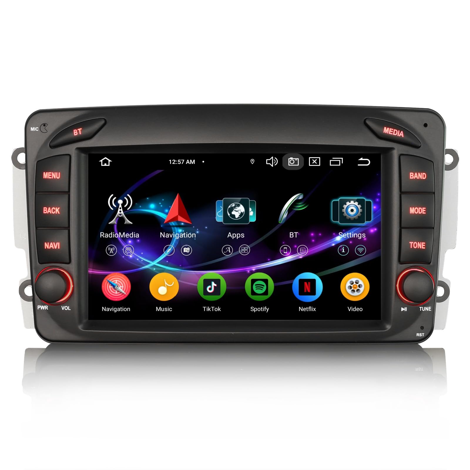 8-Núcleos Android 13 Autoradio Dab+ Radio de Coche para Mercedes Clase C/CLK/G/A W203 W209 Viano Vito GPS Navegación Estéreo Inalámbrico CarPlay Android Auto 4GB+64GB WiFi 4G USB Bluetooth DSP
