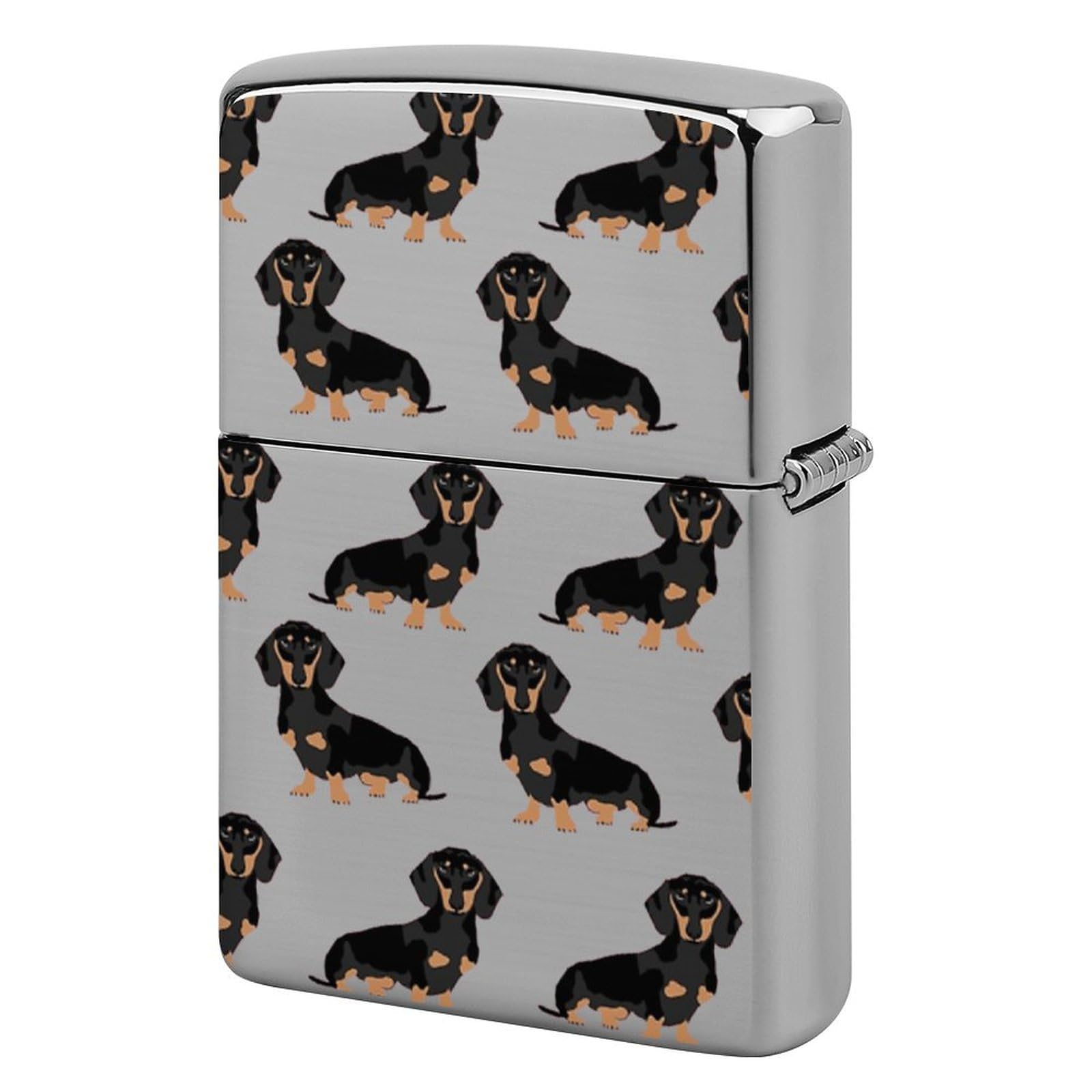 Coque de briquet vintage teckel weiner et étui de protection rétro métal