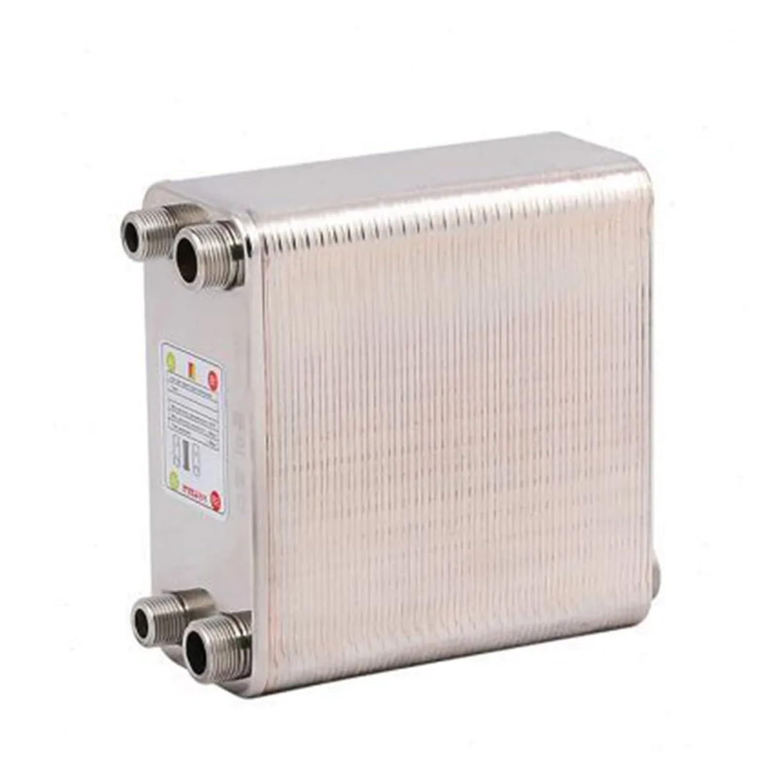 Heat Exchanger, 60 Plates Plate Heat Exchanger Water Beer Wort Chiller Cooler 304 Stainless Steel for Home Brewing Beer